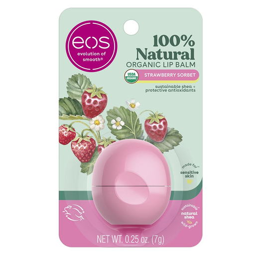 EOS EOS 100% Natural & Organic Lip Balm Sphere - Strawberry Sorbet Lip Balms & Treatments