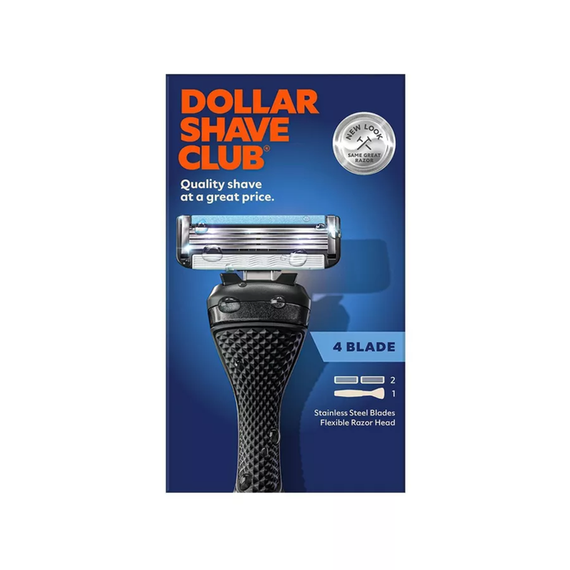 Dollar Shave Club Dollar Shave Club 4-Blade Men's Razor Starter Set - 1 Handle + 2 Cartridges - 3pk Health & Beauty Midnight Blue