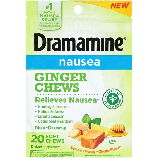 Dramamine Dramamine Nausea Relief Soft Chews - Ginger, Lemon, Honey Health & Beauty