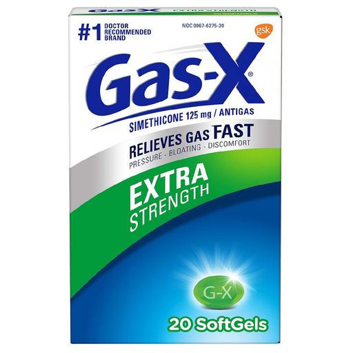 Gas-X Gas-X Antigas, Extra Strength, 125 Mg, Soft Gels Health & Beauty