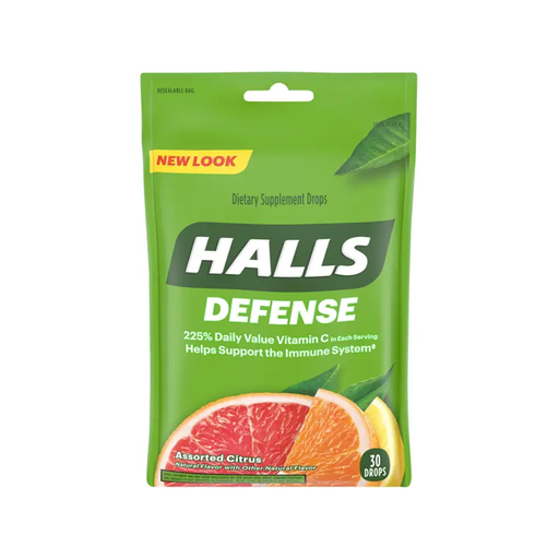 Halls Halls Dietary Supplement Drops, Immune System Defense, Assorted Citrus Health & Beauty