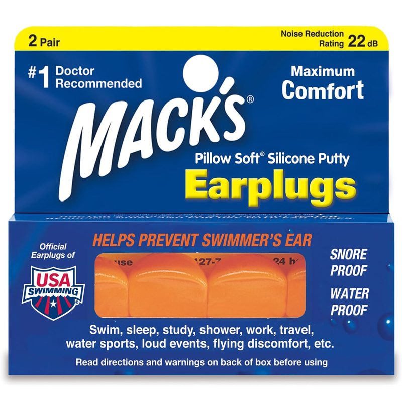 Mack's Mack's Pillow Soft Ear Plugs, Hot Orange - 2 Pair Earplugs