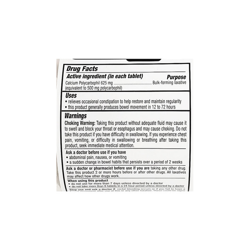 Major Major Fiber-Tabs Calcium Polycarbophil Tablets, 625 Mg Health & Beauty