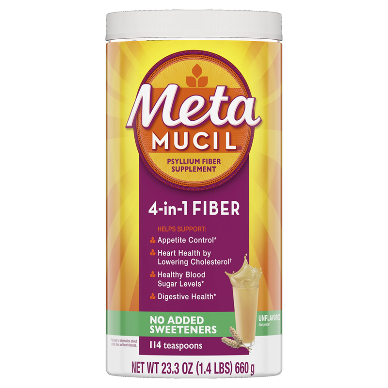 Metamucil Metamucil Psyllium Husk Powder Fiber Supplement Unflavored Health & Beauty
