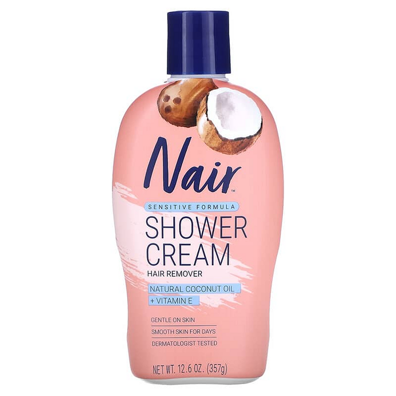 Nair Nair Hair Remover Sensitive Formula Shower Power With Coconut Oil And Vitamin E - 12.6oz Bath & Body
