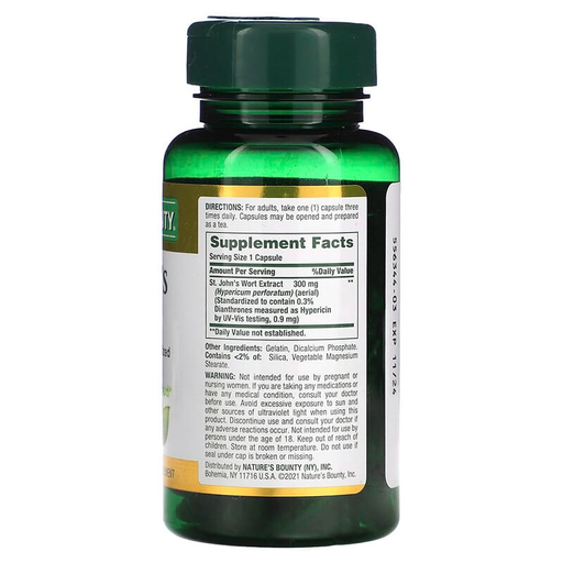Nature's Bounty Nature's Bounty St. Johns Wort Extract 300 Mg Capsules Vitamins & Supplements