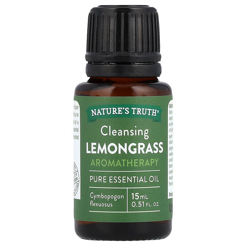 Nature's Truth Nature's Truth  Cleansing Lemongrass Pure Essential  Oil 0.51 Fl Oz Health & Beauty