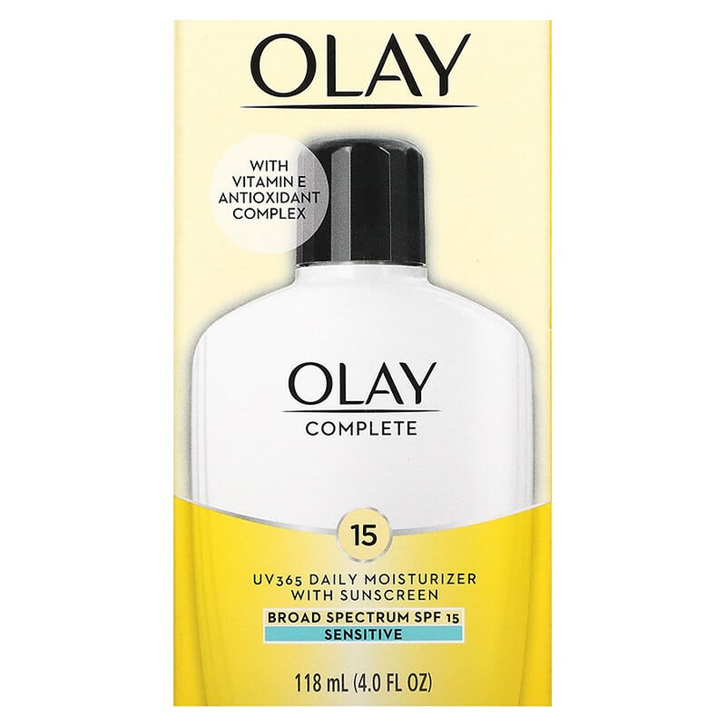 Olay Olay Complete, Sensitive UV 365 Broad Spectrum SPF 15 Daily Moisturizer With Sunscreen, 4 Fl Oz Lotion & Moisturizer