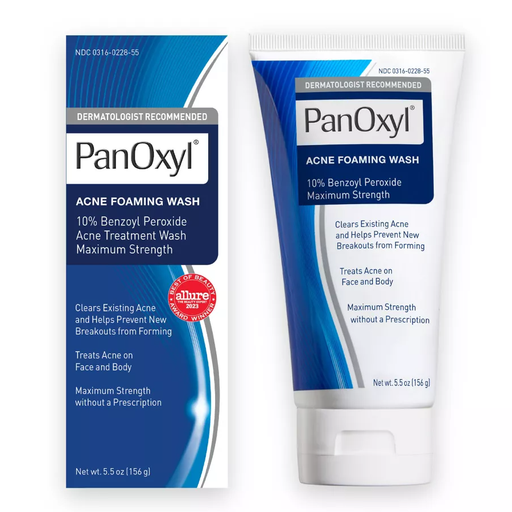 PanOxyl PanOxyl Acne Foaming Wash with 10% Benzoyl Peroxide, Maximum Strength, 5.5 oz Skin Care