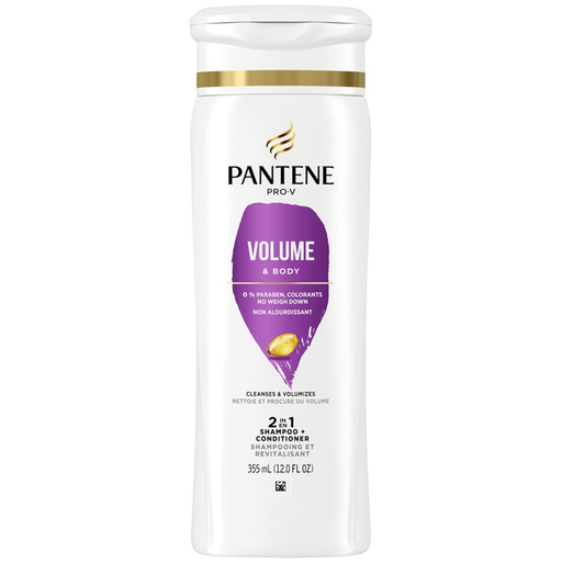 Pantene Pantene Shampoo + Conditioner, 2 In 1, Volume & Body 12 Fl Oz Shampoo & Conditioner