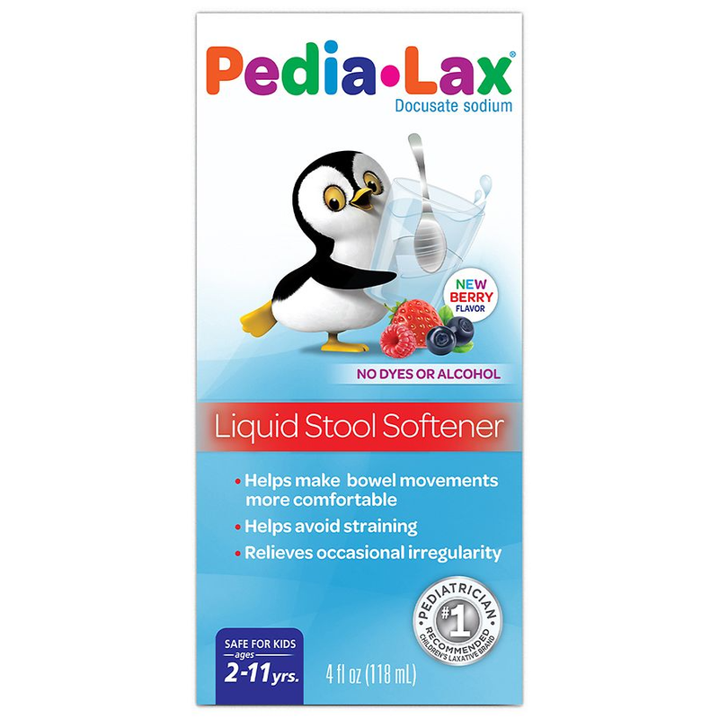 Pedia-Lax Pedia-Lax Liquid Stool Softener For Kids, Ages 2-11, Berry Flavor, 4 Fl Oz Health & Beauty White Smoke
