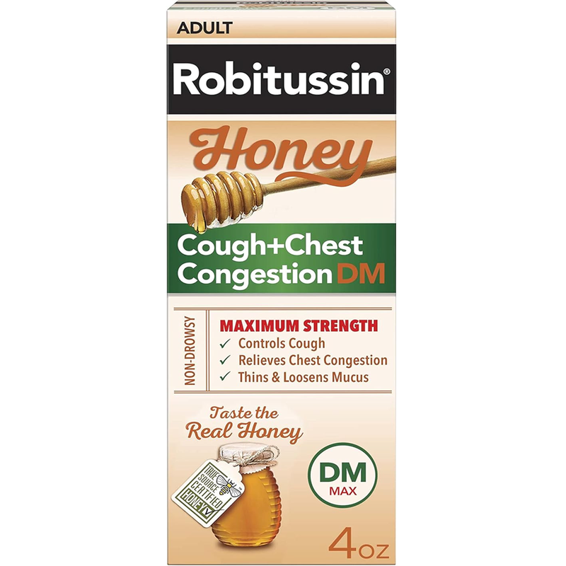 Robitussin Robitussin Maximum Strength Adult Honey Nighttime Cough DM Liquid Honey
