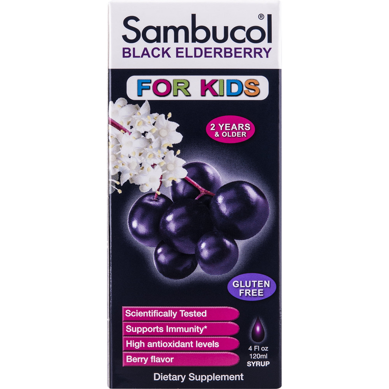 Sambucol Sambucol Black Elderberry, Berry Flavor, For Kids, Syrup 4 Fl Oz Vitamins & Supplements