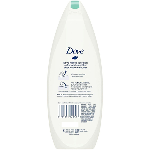 Dove Dove Body Wash, Nourishing, Sensitive Skin, Unscented 12 Oz Body Wash