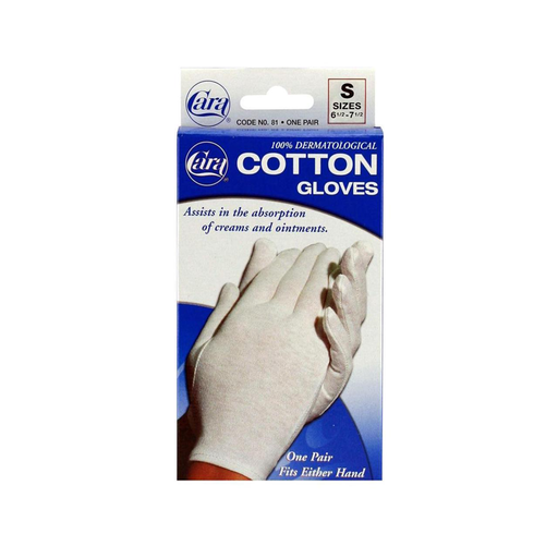 Cara Cara Dermatological Cotton Gloves Ladies, Small 1 Pair Lotion & Moisturizer