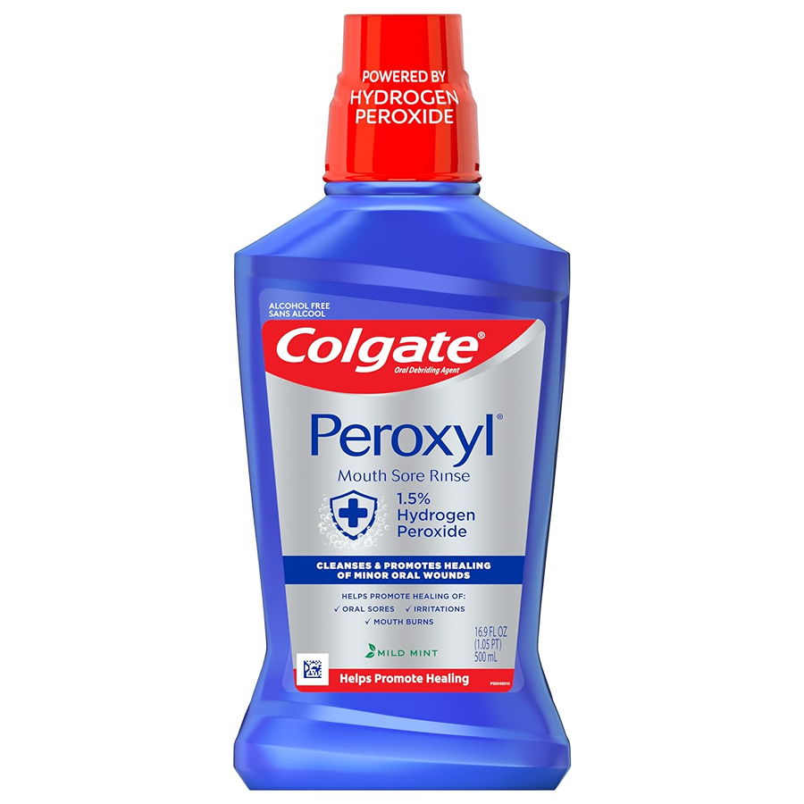 Colgate Peroxyl Antispetic Mouth Sore Rinse - Mild Mint - 16.9 Fl Oz ...