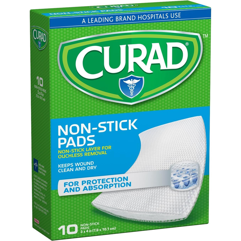 Curad Curad Telfa 2" X 3 Inches Non-Stick Pads 10 First Aid