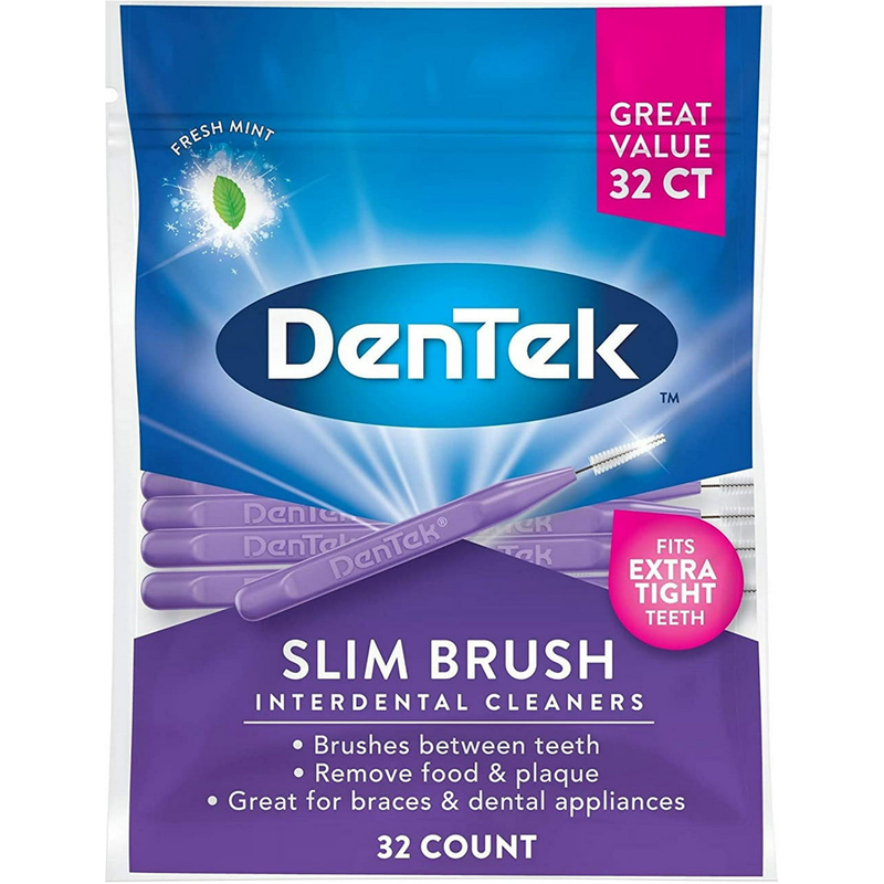 DenTek DenTek Slim Brush Advanced Clean Interdental Cleaners Tight 32ct Health & Beauty