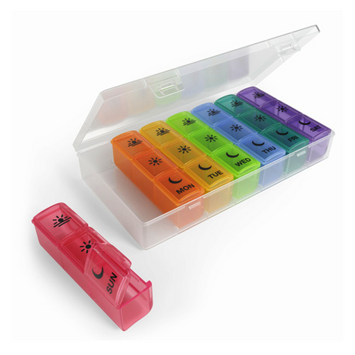 Ezy Dose Ezy Dose Weekly 3x Day Pill Planner, Rainbow Health Care