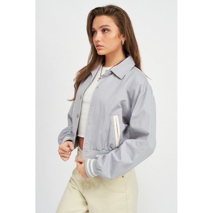 Collared Bomber Jacket