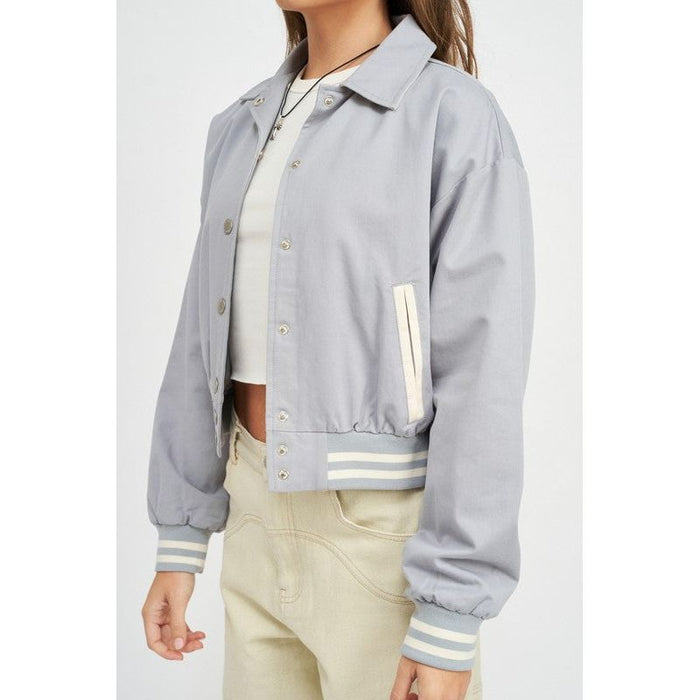 Collared Bomber Jacket