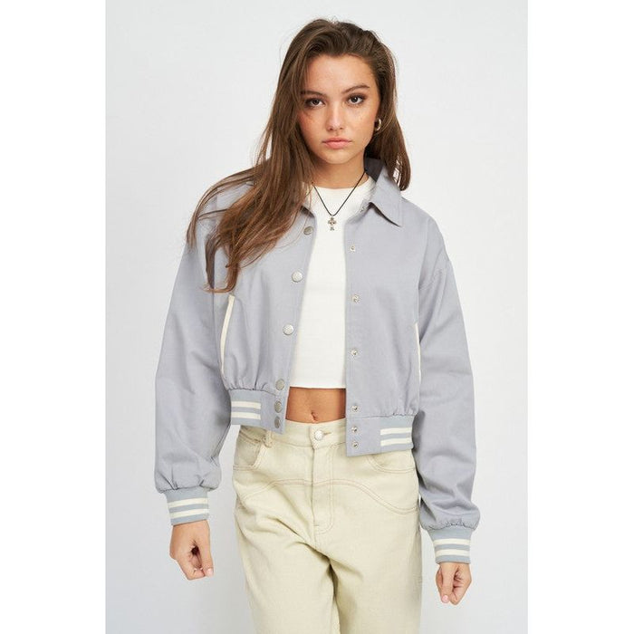 Collared Bomber Jacket