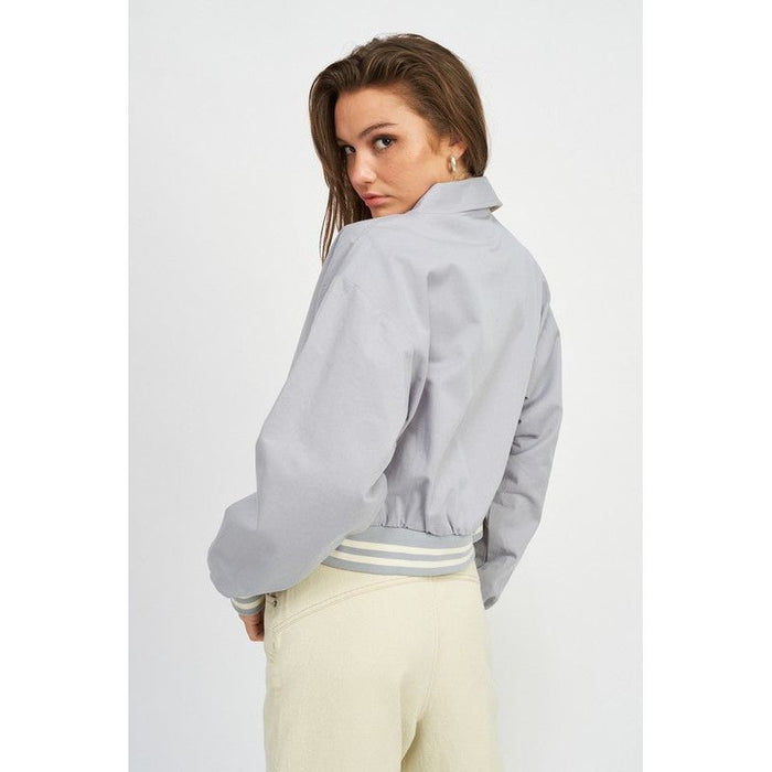 Collared Bomber Jacket