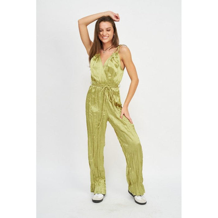 Pleared Wide Leg Jumpsuit