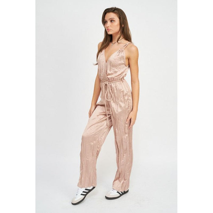 Pleared Wide Leg Jumpsuit