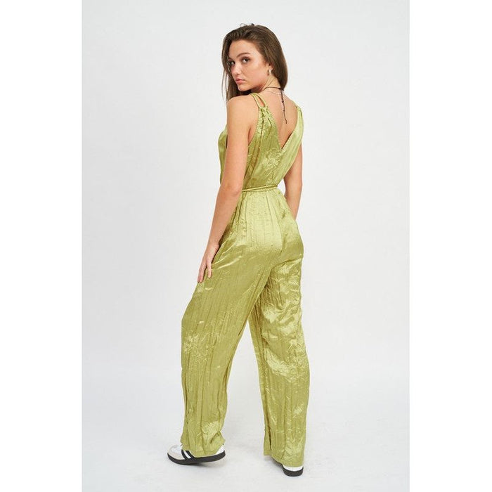 Pleared Wide Leg Jumpsuit