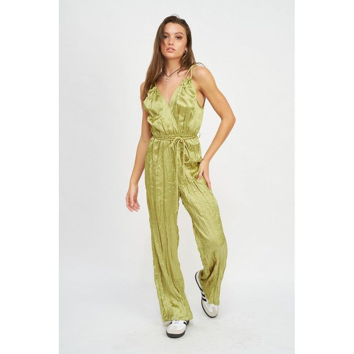 Pleared Wide Leg Jumpsuit