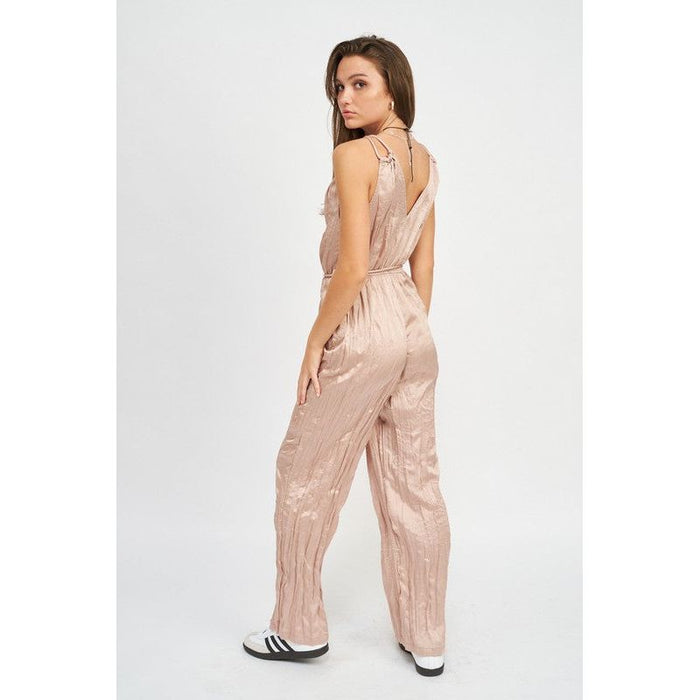 Pleared Wide Leg Jumpsuit