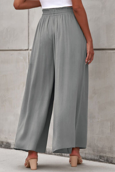 Drawstring Waist Wide Leg Pants by VYSN