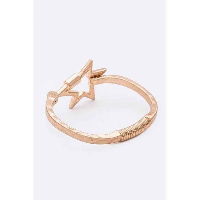 Star Hammered Flex Bangle