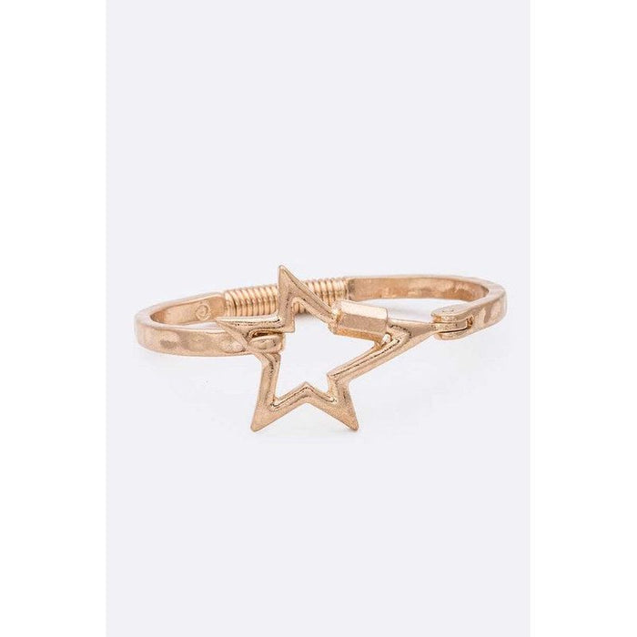 Star Hammered Flex Bangle