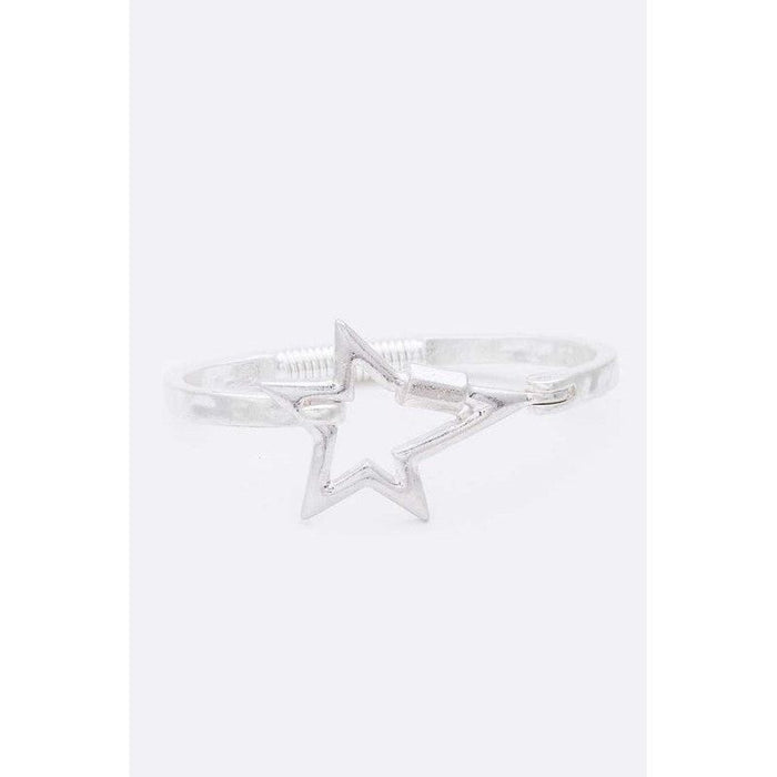 Star Hammered Flex Bangle