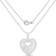 Bids.com 0.52 Carat Genuine White Diamond .925 Sterling Silver Pendant Pendants