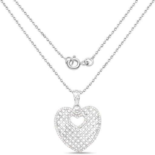 Bids.com 0.52 Carat Genuine White Diamond .925 Sterling Silver Pendant Pendants
