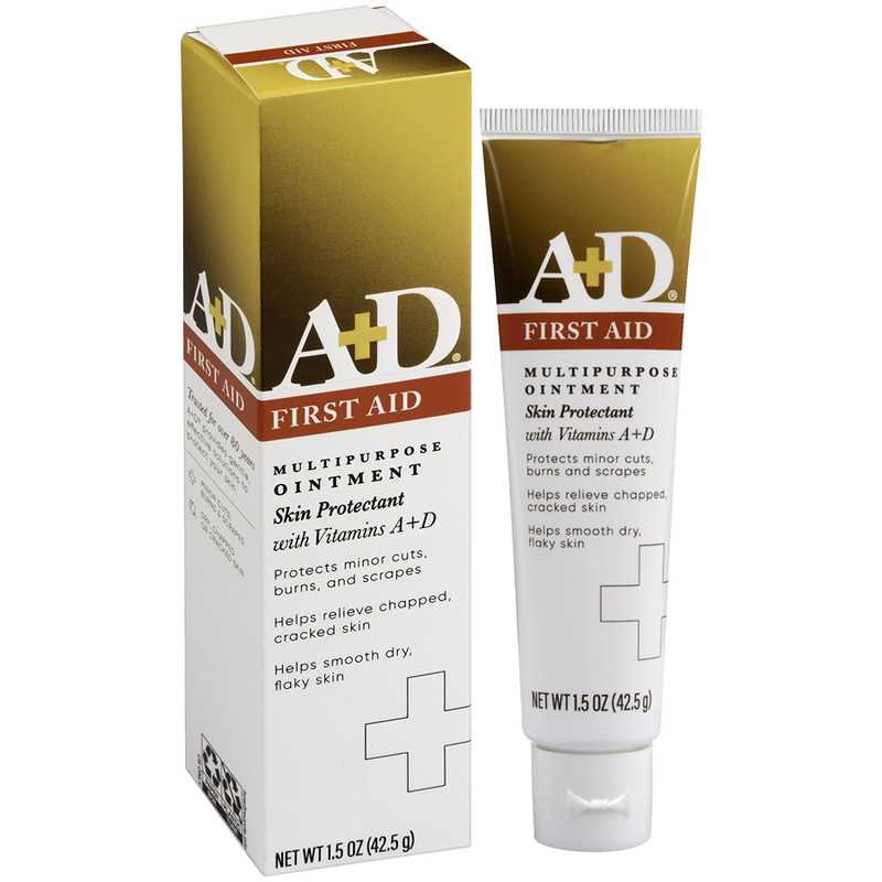 A+D A+D First Aid Multipurpose Ointment, Skin Protectant With Vitamins A + D, 1.5 Oz (42.5 G) First Aid