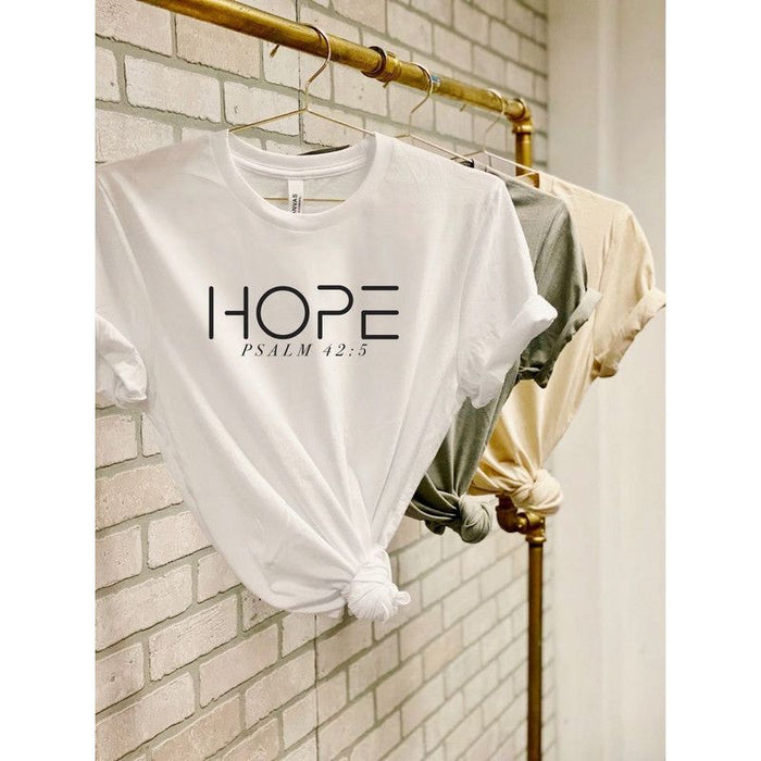 Hope Psalm 42:5  Short Sleeve Tee