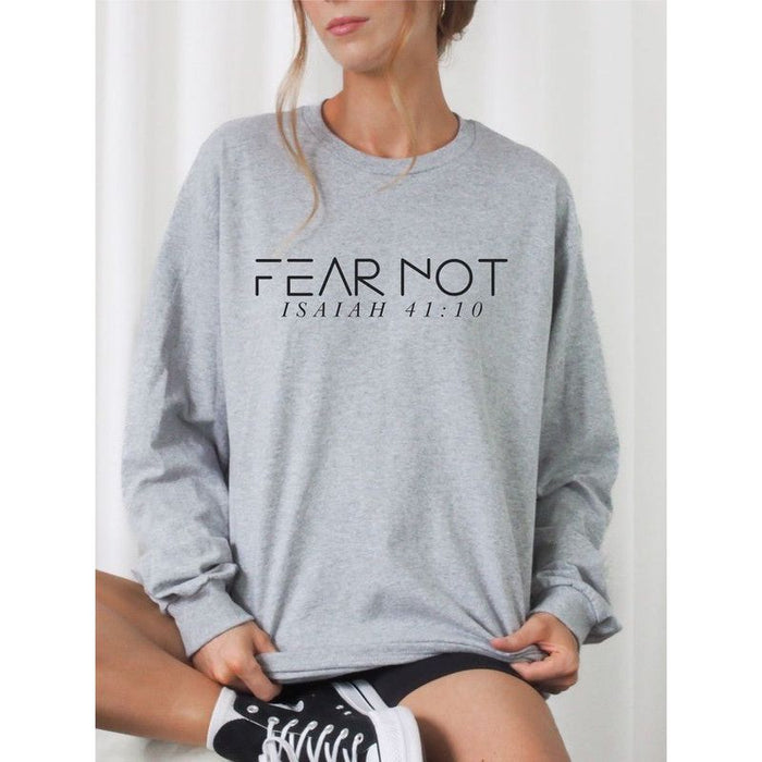 Fear Not Isaiah 41 10 Cozy Crewneck Sweatshirt