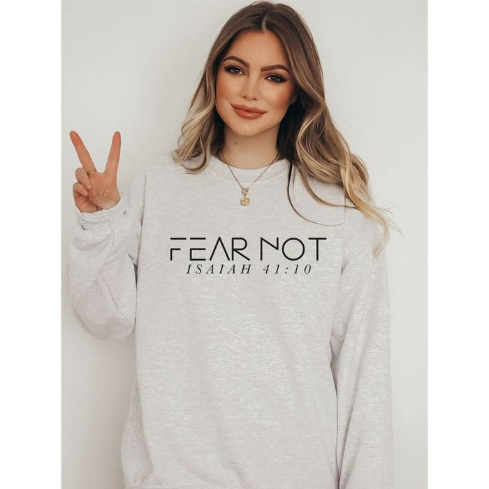 Fear Not Isaiah 41 10 Cozy Crewneck Sweatshirt