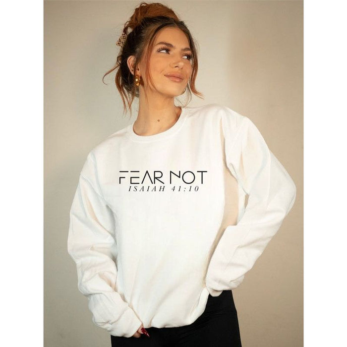 Fear Not Isaiah 41 10 Cozy Crewneck Sweatshirt