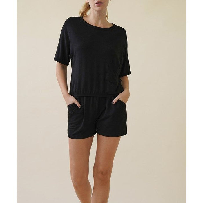 Bamboo French Terry Crop And Shorts Set