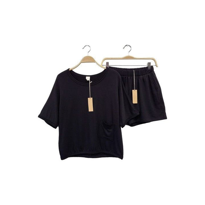 Bamboo French Terry Crop And Shorts Set