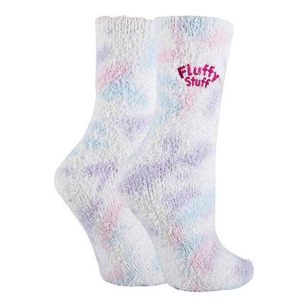 Womens Fuzzy Crew Socks - Fluffy Stuff