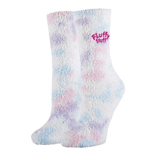 Womens Fuzzy Crew Socks - Fluffy Stuff