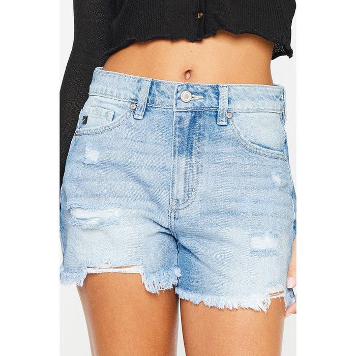 High Rise Denim Shorts