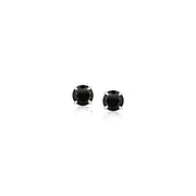 Bids.com 14k White Gold Stud Earrings with Black 4mm Cubic Zirconia Earrings