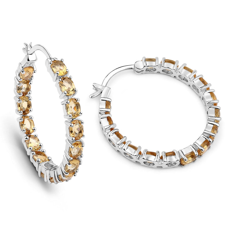 Bids.com 4.80 Carat Genuine Citrine .925 Sterling Silver Earrings Earrings